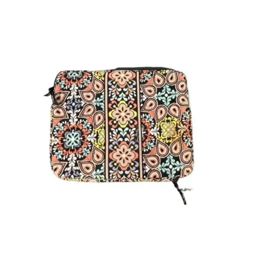 Vera Bradley Tablet Laptop Sleeve Sierra Quilted Zip 14X11 Floral Inner Pocket‎